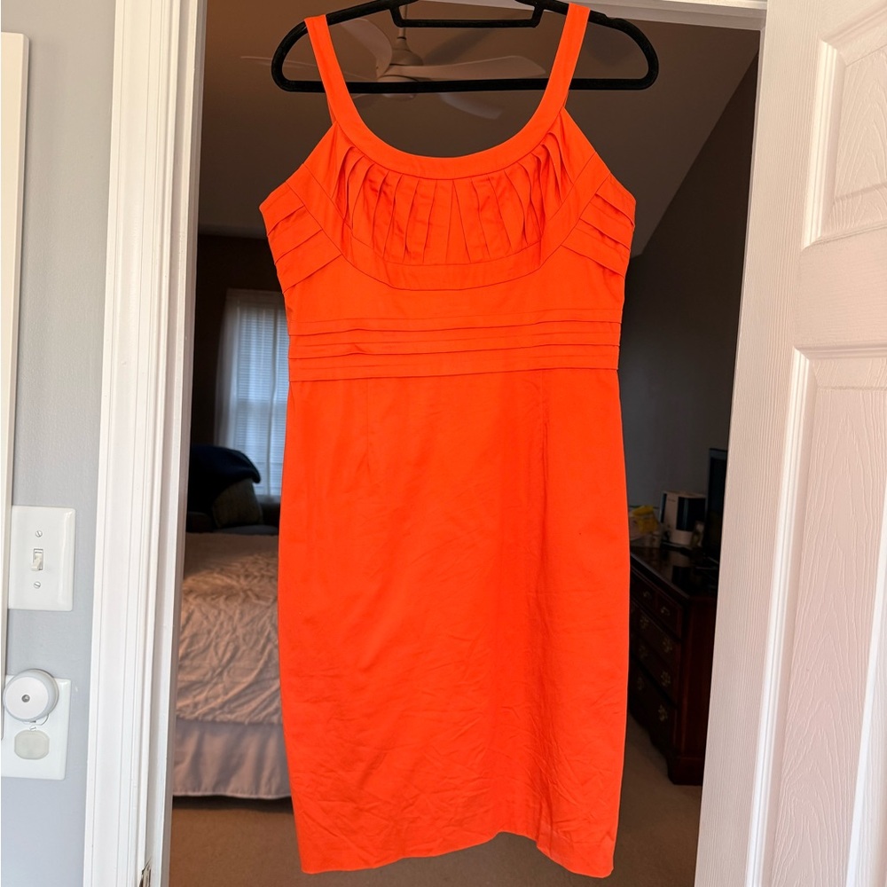 Orange Sleeveless Cocktail Dress